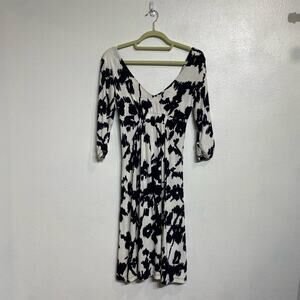 CAbi White Print Everybody Ikat Midi Dress Sz XS